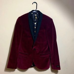 Mens Red Velvet Jacket